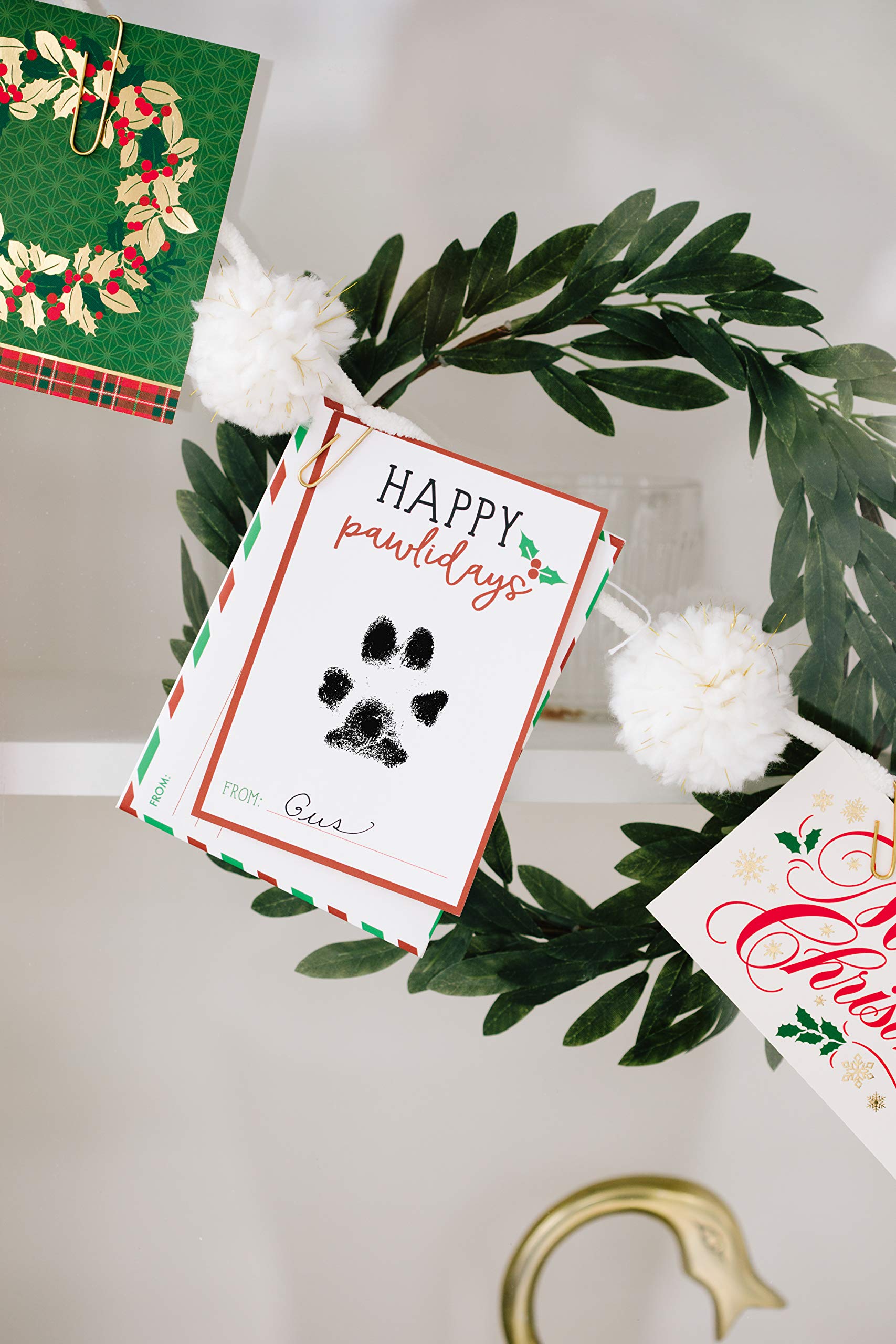 Pearhead Letters From Your Pet Gift Set, Includes Pet Clean-Touch Ink Pad, Holiday Cards And Envelopes, Pet Owner